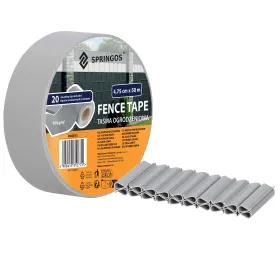 Light Grey Fence Tape 4.75 cm x 50 m, 450 g/m² FN0013